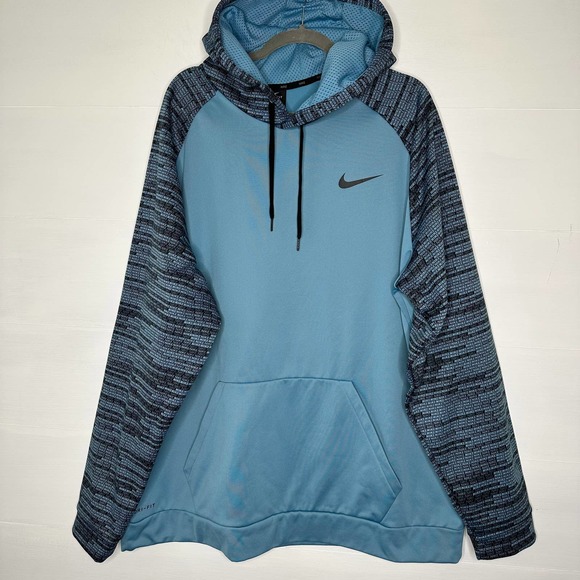 Nike Other - Nike Men's Hoodie Sweatshirt Dri-Fit Therma blue pullover athletic swoosh 3XL